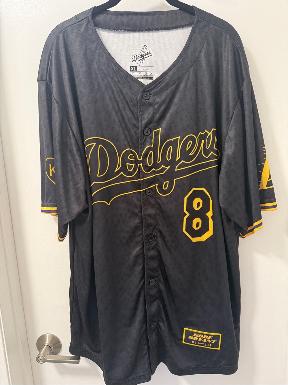 MLB Los Angeles Dodgers Jersey Kobe Bryant #8/24 Black Mamba